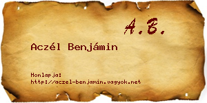 Aczél Benjámin névjegykártya